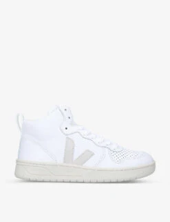 Veja Women's V-15 Leather And Suede High-top Trainers