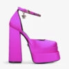 Versace Medusa Aevitas Embellished Satin Platform Sandals -Dune Shop R03881018 FUCHSIA M