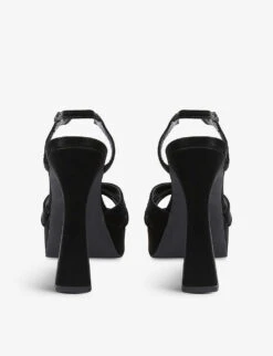 KG Kurt Geiger Simran Heeled Platform Faux-suede Sandals -Dune Shop R03881759 BLACK ALT03