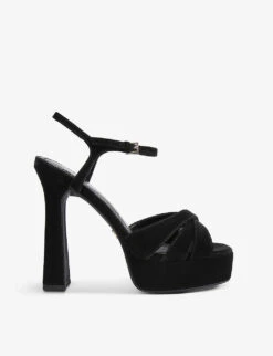 KG Kurt Geiger Simran Heeled Platform Faux-suede Sandals