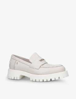 Carvela Stomper Strap-detail Leather Loafers -Dune Shop R03886412 BONE ALT02