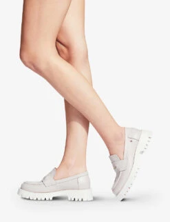 Carvela Stomper Strap-detail Leather Loafers -Dune Shop R03886412 BONE ALT05