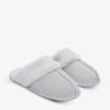 Faux Fur-trim Faux-suede Mule Slippers -Dune Shop R03895269 PALEGREY M