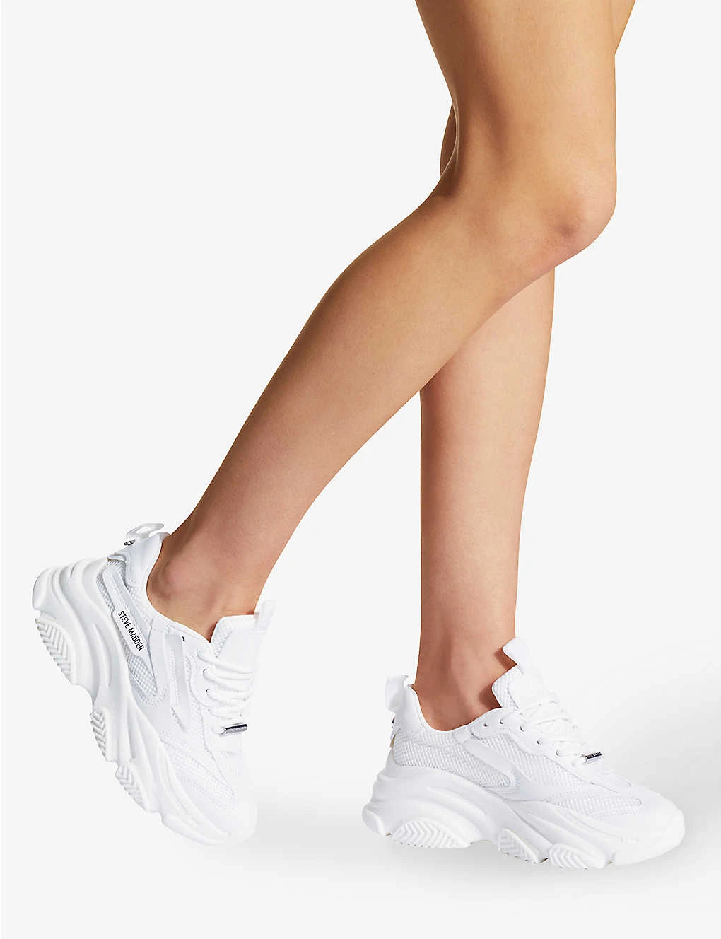 Steve Madden Possession Chunky-soled Mesh And Faux-leather Trainers 4 Steve Madden Possession Chunky-soled Mesh And Faux-leather Trainers - Image 2