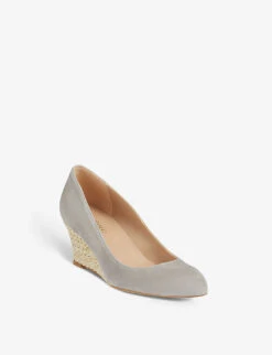 Eevi Suede Wedge Sandals -Dune Shop R03909042 GRYPALEGREY ALT02