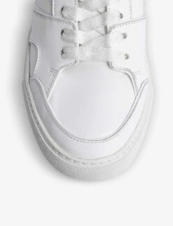 Zadig & Voltaire ZV1747 Leather Mid Top Trainers -Dune Shop R03909562 BLANC ALT04