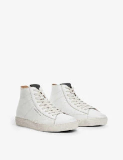 AllSaints Tundy Leather High-top Trainers -Dune Shop R03927646 WHITE ALT02