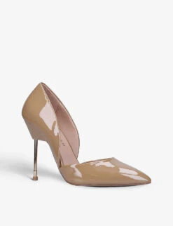 Kurt Geiger London Bond Patent-leather Courts -Dune Shop R03929493 CAMEL ALT02
