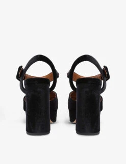 Kurt Geiger London Octavia Rhinestone-embellished Velvet Platform Sandals -Dune Shop R03929545 BLACKCOMB ALT03