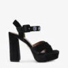 Kurt Geiger London Octavia Rhinestone-embellished Velvet Platform Sandals 2 Kurt Geiger London Octavia Rhinestone-embellished Velvet Platform Sandals -Dune Shop R03929545 BLACKCOMB M
