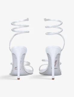 Cleo Crystal-embellished Leather Heeled Sandals 7 Cleo Crystal-embellished Leather Heeled Sandals -Dune Shop R03929919 WHITE ALT01