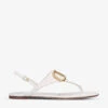Valentino Garavani VLOGO Leather Thong Sandals -Dune Shop R03948292 CREAM M