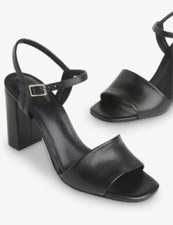 Whistles Lilley Ankle-strap Leather Heeled Sandals -Dune Shop R03948834 BLACK ALT01