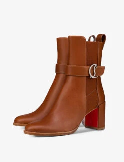 Christian Louboutin Logo-plaque Leather Chelsea Boots -Dune Shop R03950476 CUOIO ALT02
