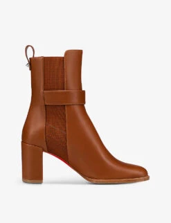 Christian Louboutin Logo-plaque Leather Chelsea Boots -Dune Shop R03950476 CUOIO ALT03