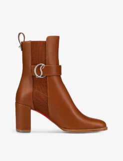 Christian Louboutin Logo-plaque Leather Chelsea Boots