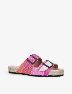 Manebi Yucatan Double-strap Jute Sandals -Dune Shop R03953948 PINKCOMB ALT02