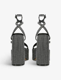 Steve Madden Cocktails Embellished Platform Sandals 9 Steve Madden Cocktails Embellished Platform Sandals -Dune Shop R03957548 BLACK ALT03