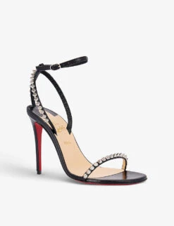 Christian Louboutin So Me 100 Leather Heeled Sandals -Dune Shop R03960189 BLACKSILVER ALT02