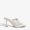 Abigail Perforated Leather Mules 1 Abigail Perforated Leather Mules -Dune Shop R03960502 WHIWHITE M