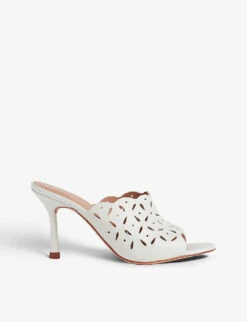 Abigail Perforated Leather Mules