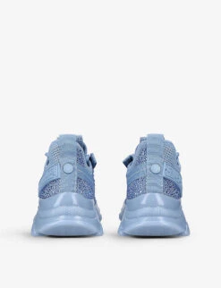 Steve Madden Maxilla-R Rhinestone-embellished Knitted Trainers 9 Steve Madden Maxilla-R Rhinestone-embellished Knitted Trainers -Dune Shop R03960574 PALEBLUE ALT03