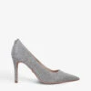 Carvela Classique Glitter-fabric Court Shoes -Dune Shop R03961342 SILVER M