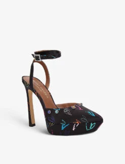 Kurt Geiger London Octavia Satin Platform Heels -Dune Shop R03964289 BLKOTHER ALT02