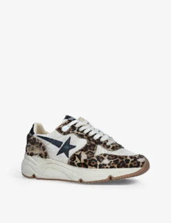 Golden Goose Running Sole 80302 Leopard-print Leather And Mesh Trainers 8 Golden Goose Running Sole 80302 Leopard-print Leather And Mesh Trainers -Dune Shop R03966752 DKBRNCOM ALT02