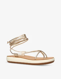 Ancient Greek Sandals Diakopes Comfort Faux-leather Sandals -Dune Shop R03970799 METALCOMB ALT02