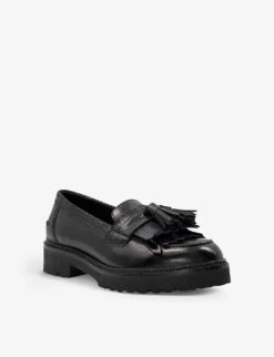 Dune Guardian Tassel-trim Leather Loafers 8 Dune Guardian Tassel-trim Leather Loafers -Dune Shop R03980898 BLACKLEATHER ALT02