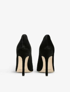 Manolo Blahnik Piera 115 Pom Pom-embellished Velvet Courts -Dune Shop R03991774 BLACK ALT03