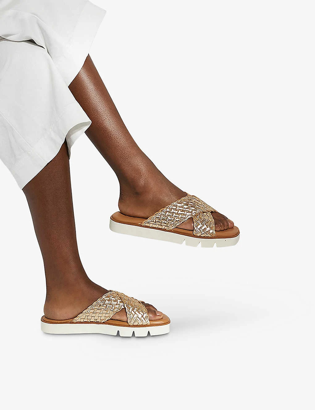 Dune Lexey Cross-over Woven-strap Leather Sandals 7 Dune Lexey Cross-over Woven-strap Leather Sandals - Image 5