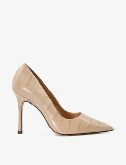 Dune Bento Crocodile-embossed Leather Courts