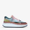 Chloé Nama Contrast-sole Recycled-mesh Trainers 1 Chloé Nama Contrast-sole Recycled-mesh Trainers -Dune Shop R04000224 GREENCOMB M