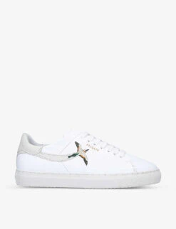 Axel Arigato Clean 90 Bird-embroidered Leather Low-top Trainers