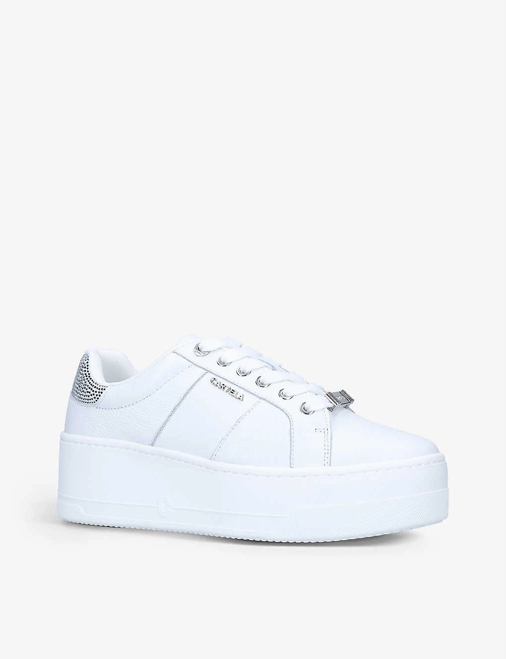 Carvela Connect Platform-sole Leather Trainers 5 Carvela Connect Platform-sole Leather Trainers - Image 3