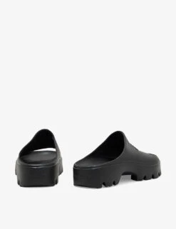 AllSaints Eclipse Logo-embossed Rubber Sliders -Dune Shop R04011226 BLACK ALT03