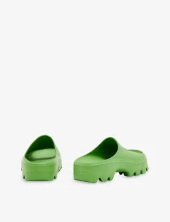 AllSaints Eclipse Flatform Rubber Sliders -Dune Shop R04011228 GREEN ALT03