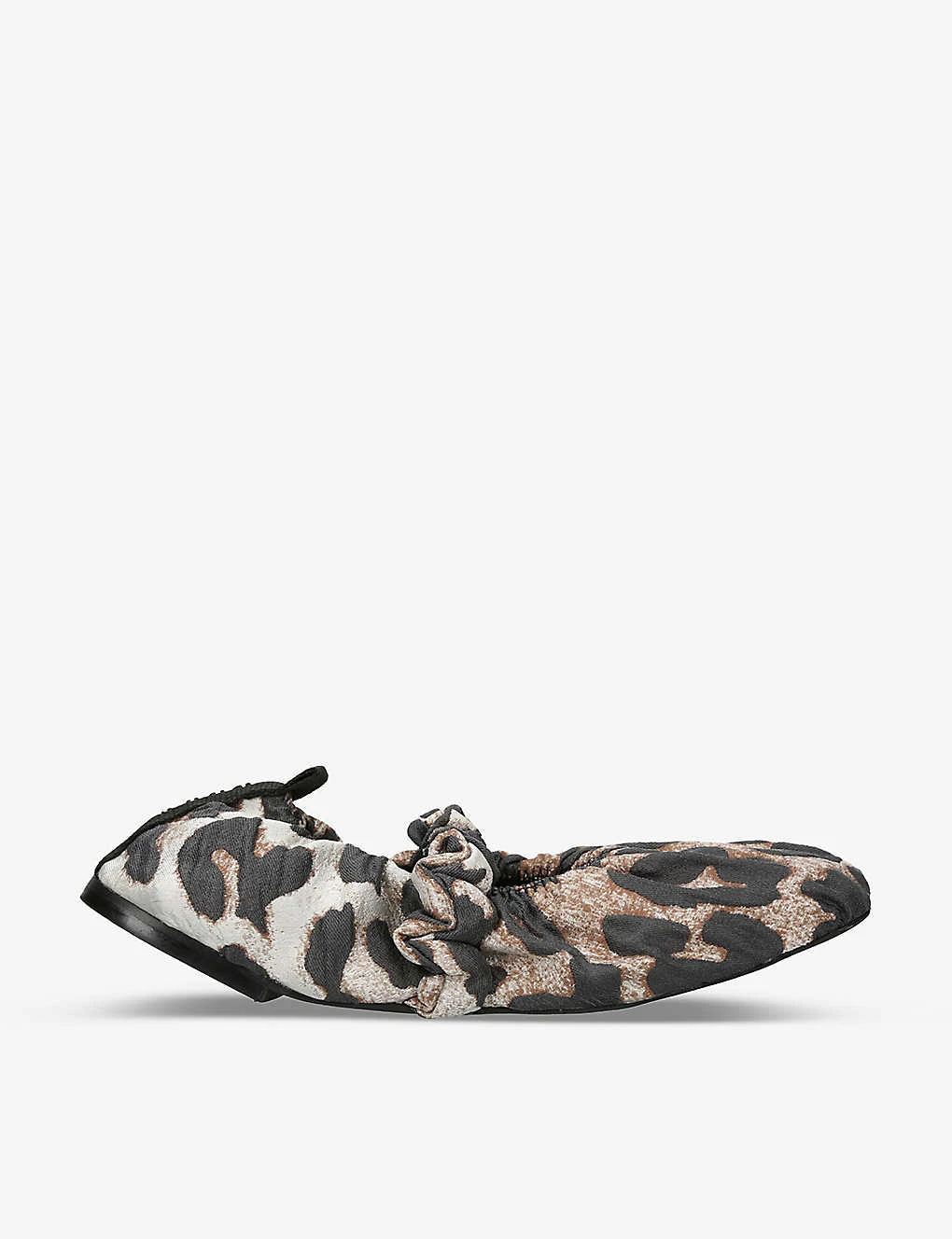 Ganni Scrunchie Square-toe Recycled-polyester Blend Courts 3 Ganni Scrunchie Square-toe Recycled-polyester Blend Courts