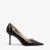 Reiss Elina Croc-embossed Leather Court Shoes