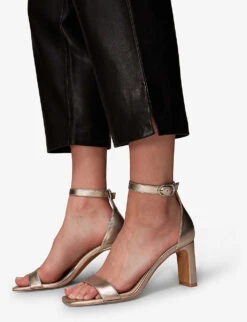 Whistles Leather Heeled Sandals -Dune Shop R04069979 BARELYBLACK ALT03
