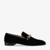 Christian Louboutin Equiswing Velvet Loafers -Dune Shop R04075647 BLACKDORADO M