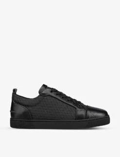 Christian Louboutin Louis Junior Orlato Leather And Mesh Low-top Trainers