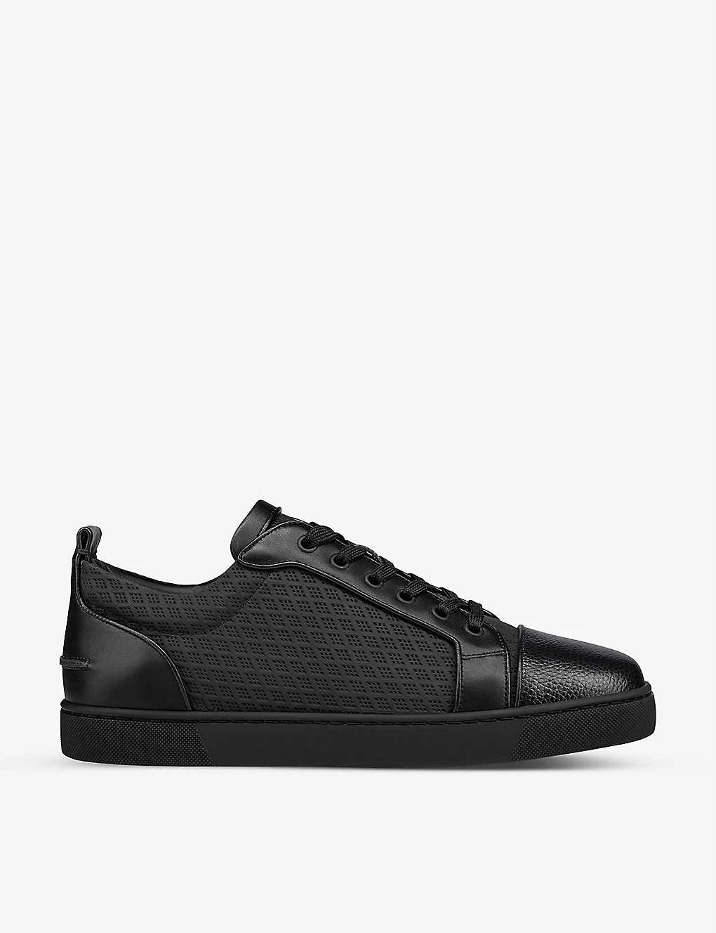 Christian Louboutin Louis Junior Orlato Leather And Mesh Low-top Trainers 3 Christian Louboutin Louis Junior Orlato Leather And Mesh Low-top Trainers