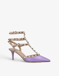 Valentino Garavani So Noir 65 Patent-leather Heeled Sandals -Dune Shop R04077150 LILAC ALT02