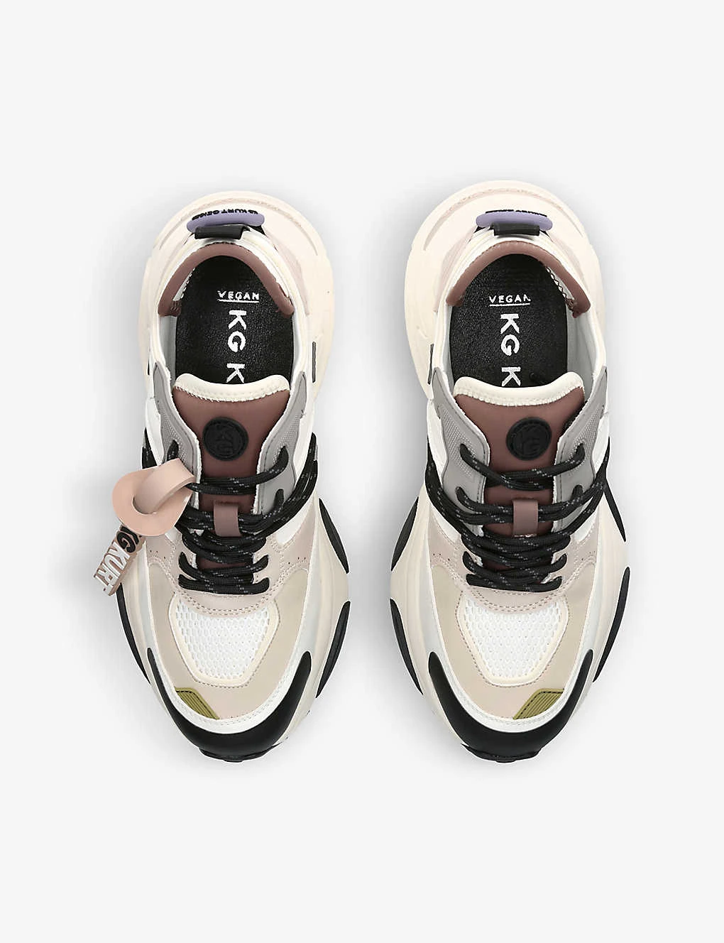 KG Kurt Geiger Lennox Contrast-panel Woven Trainers 4 KG Kurt Geiger Lennox Contrast-panel Woven Trainers - Image 2