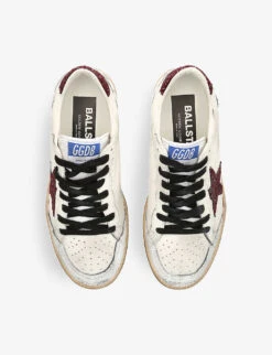Golden Goose Ball Star Leather Low-top Trainers -Dune Shop R04089064 WHITERED ALT01