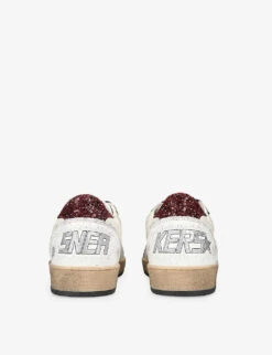 Golden Goose Ball Star Leather Low-top Trainers -Dune Shop R04089064 WHITERED ALT03