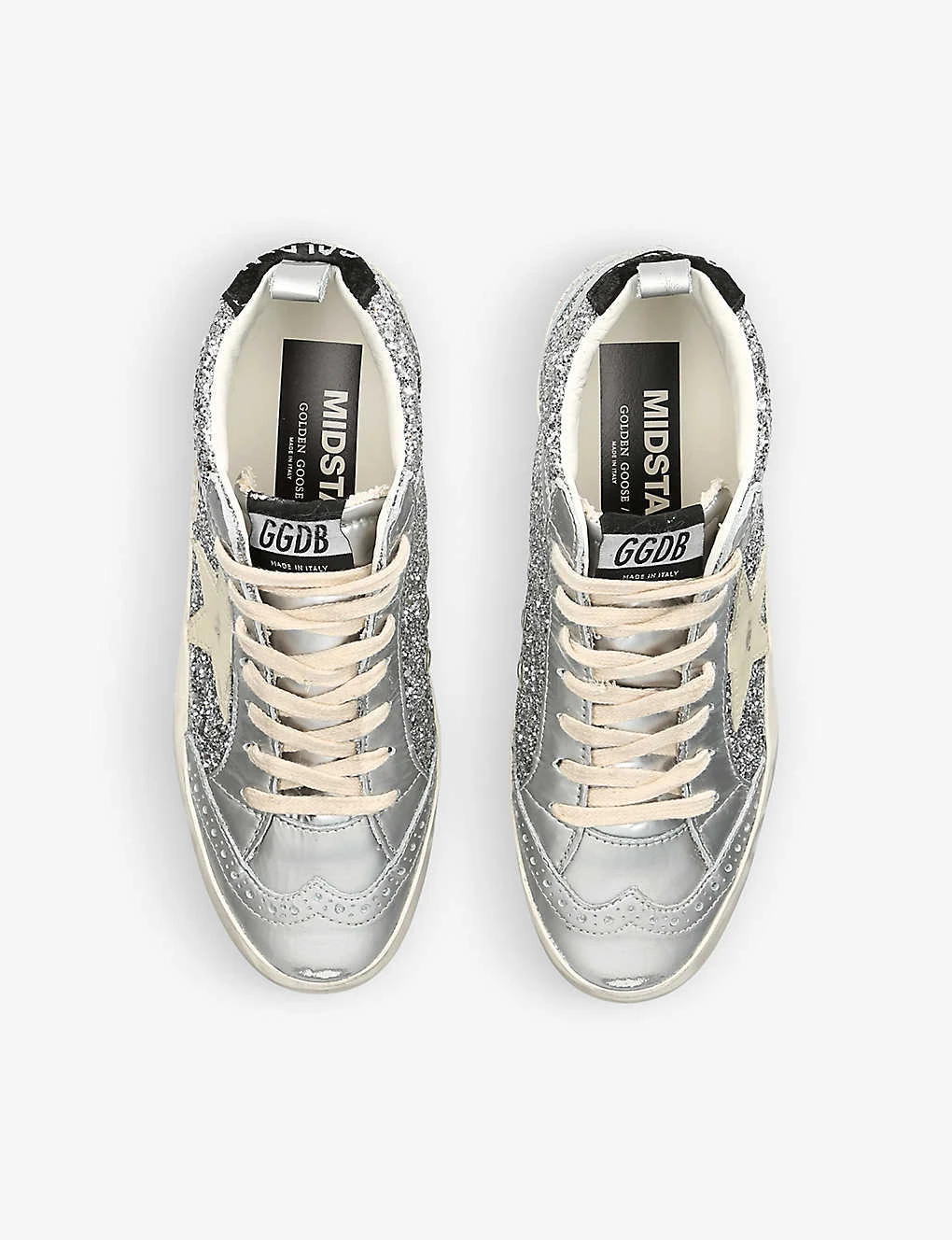 Golden Goose Women’s Mid Star Glitter And Metallic-leather Mid-top Trainers 4 Golden Goose Women’s Mid Star Glitter And Metallic-leather Mid-top Trainers - Image 2